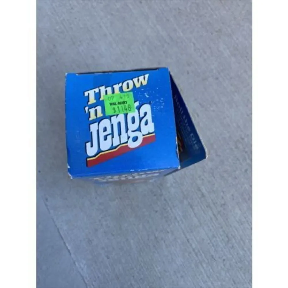 *Vintage 1995 Throw 'N Go Jenga Wood Tower Game Stack Milton Bradley MB COMPLETE